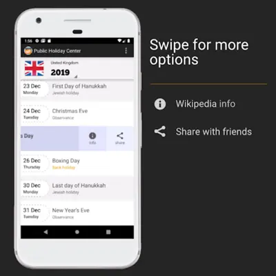 Public Holiday Center android App screenshot 3